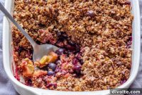 Perfect Blueberry Rhubarb Crisp