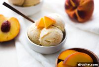 Homemade Peach Ice Cream Bliss