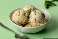 Refreshing Homemade Mint Chocolate Chip Ice Cream