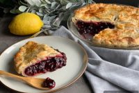 Homemade Saskatoon Berry Pie Delight