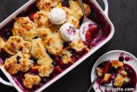 Easy Peach Blueberry Cobbler