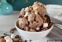 Indulgent Homemade Rocky Road Ice Cream