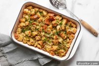 Sweet & Savory Rosemary Bread Pudding