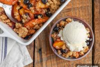 Perfect Blueberry Peach Crisp