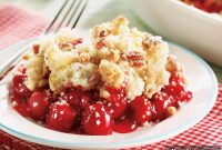 Golden Cherry Crunch Cake