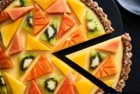 Vibrant Tropical Fruit Tart
