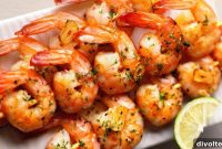 Lemon Garlic Grilled Shrimp Skewers