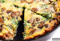 Fluffy Mushroom Spinach Frittata