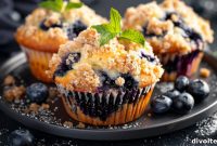 Delicious Blueberry Streusel Muffins