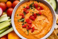 Creamy Roasted Red Pepper Hummus
