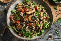 Roasted Portobello Quinoa Salad