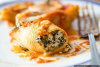 Creamy Baked Spinach Ricotta Shells