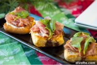 Sweet and Salty Fig Prosciutto Crostini