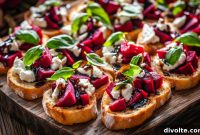 Beet and Goat Cheese Crostini Delights