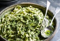 Homemade Spinach Walnut Pesto