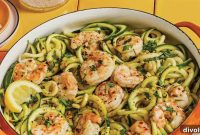 Zesty Lemon Garlic Shrimp Zoodles