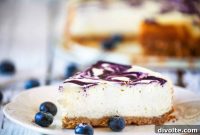 Decadent Blueberry Swirl Cheesecake