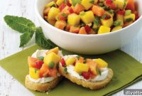 Tropical Mango Bruschetta Bites