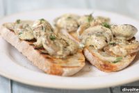 Savory Garlic Mushroom Bruschetta