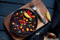 Forbidden Rice and Rainbow Veggie Stir-Fry