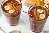 Decadent Chocolate Peanut Butter Banana Smoothie