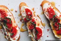 Vibrant Strawberry Rhubarb Crostini