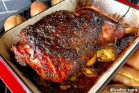 Meltingly Tender Slow Roasted Lamb Leg