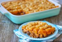 Cheesy Tater Tot Burger Bake