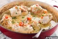 Creamy Garlic Chive Stuffed Chicken Delight