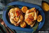 Garlic Rosemary Roasted Cornish Game Hens