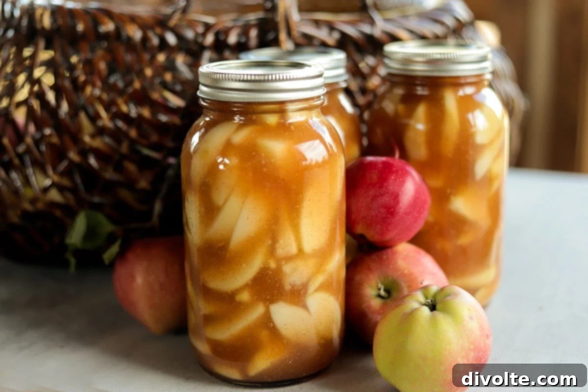 Homemade Apple Pie Filling with Canned Apples 2 Homemade Canned Apple Pie Filling - Perfect for pies, tarts, and toppings.