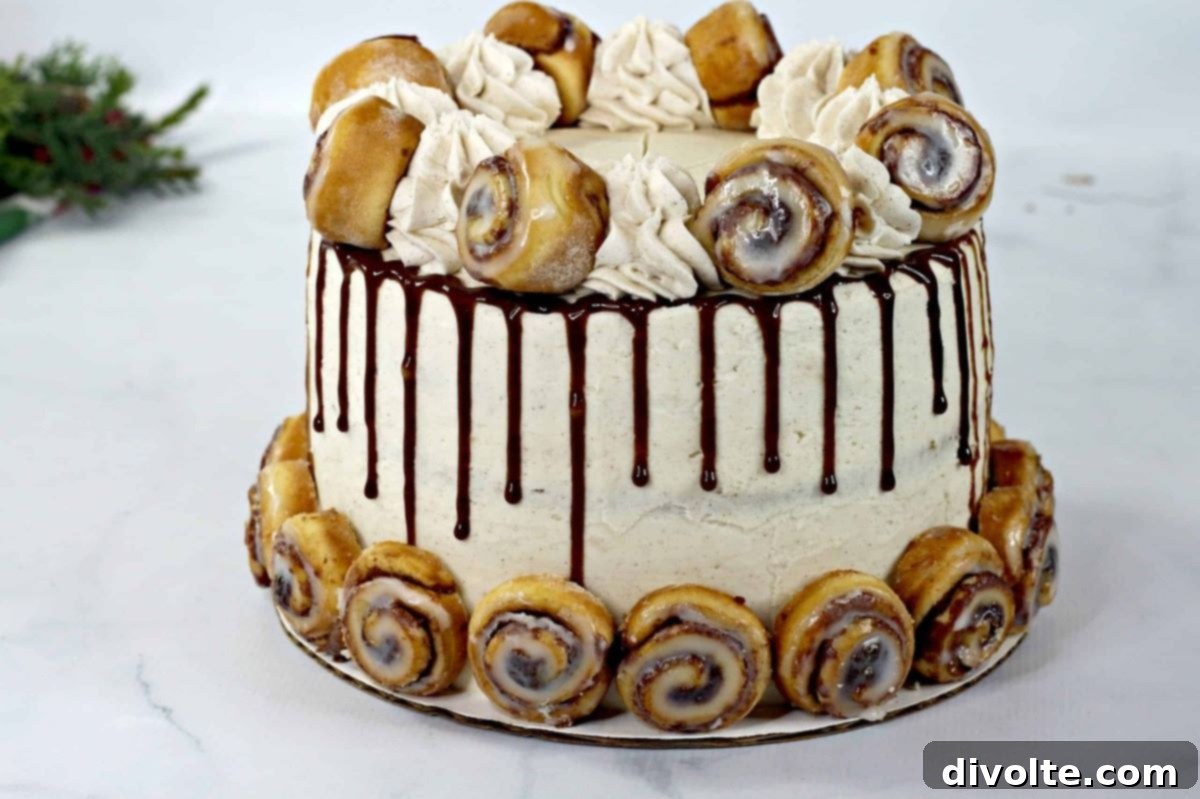 Classic Cinnamon Roll Cake with Glaze