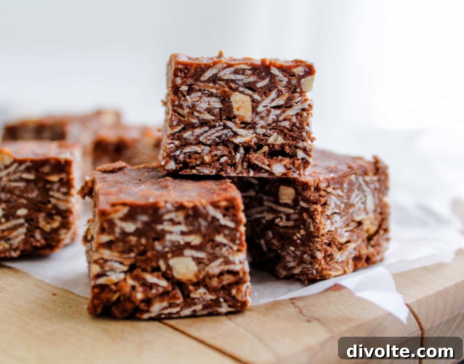 No-Bake Chocolate Peanut Butter Oat Bars