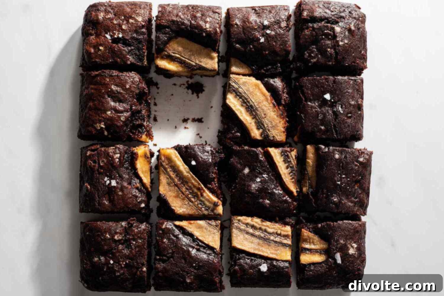 Fudgy homemade banana brownies on a cooling rack