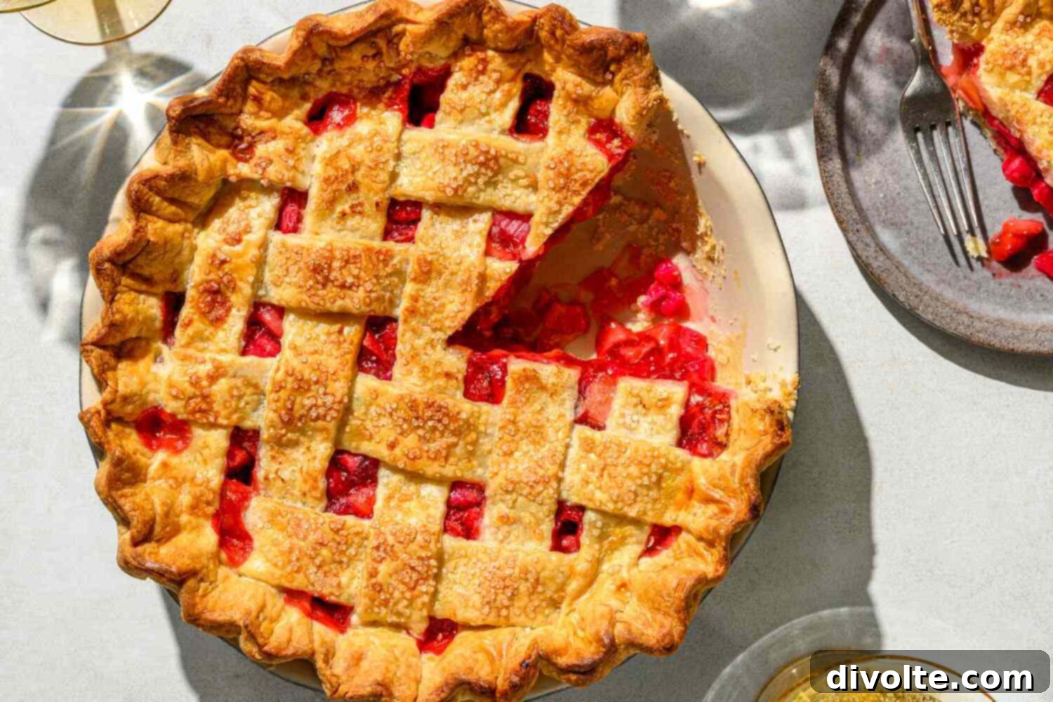 delicious homemade strawberry rhubarb pie recipe