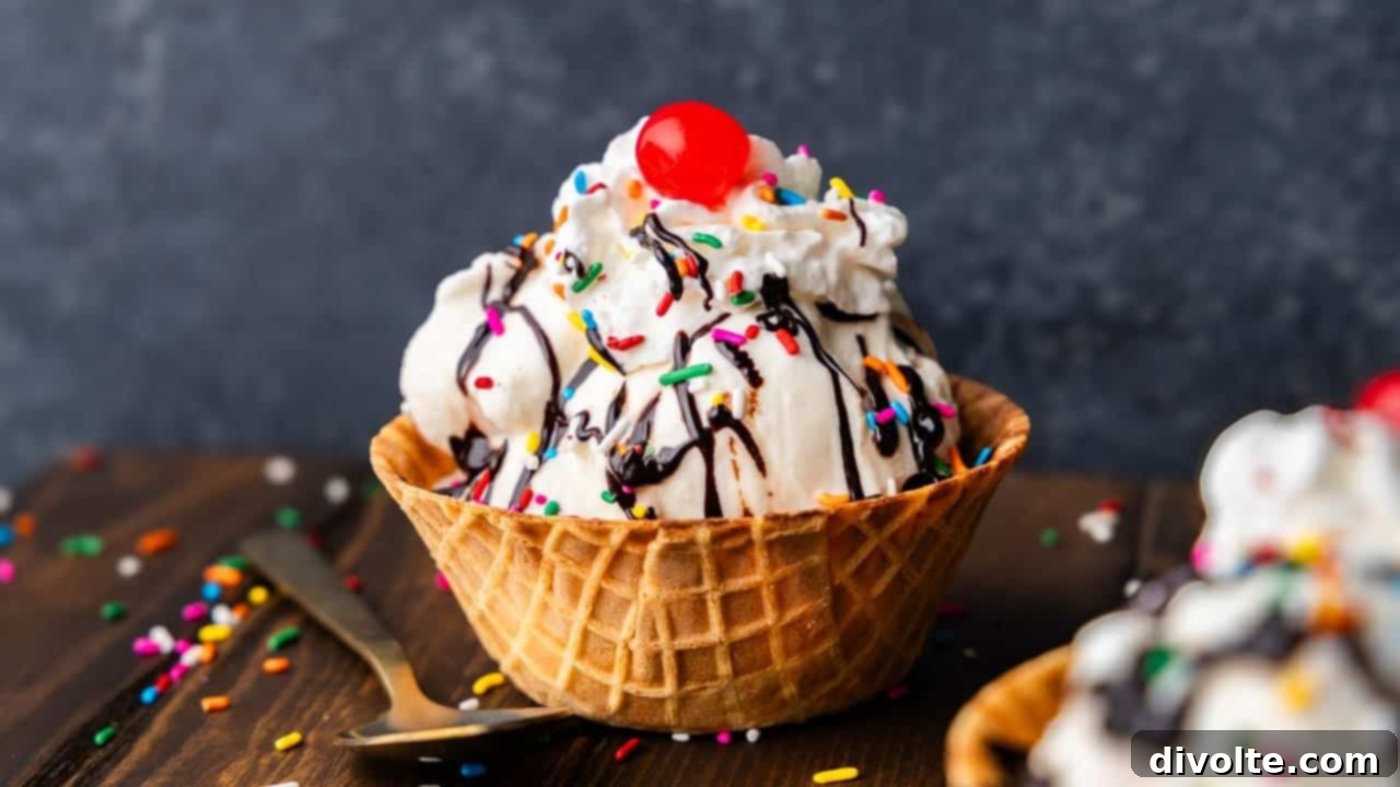 Creamy homemade five-minute ice cream in a small bowl