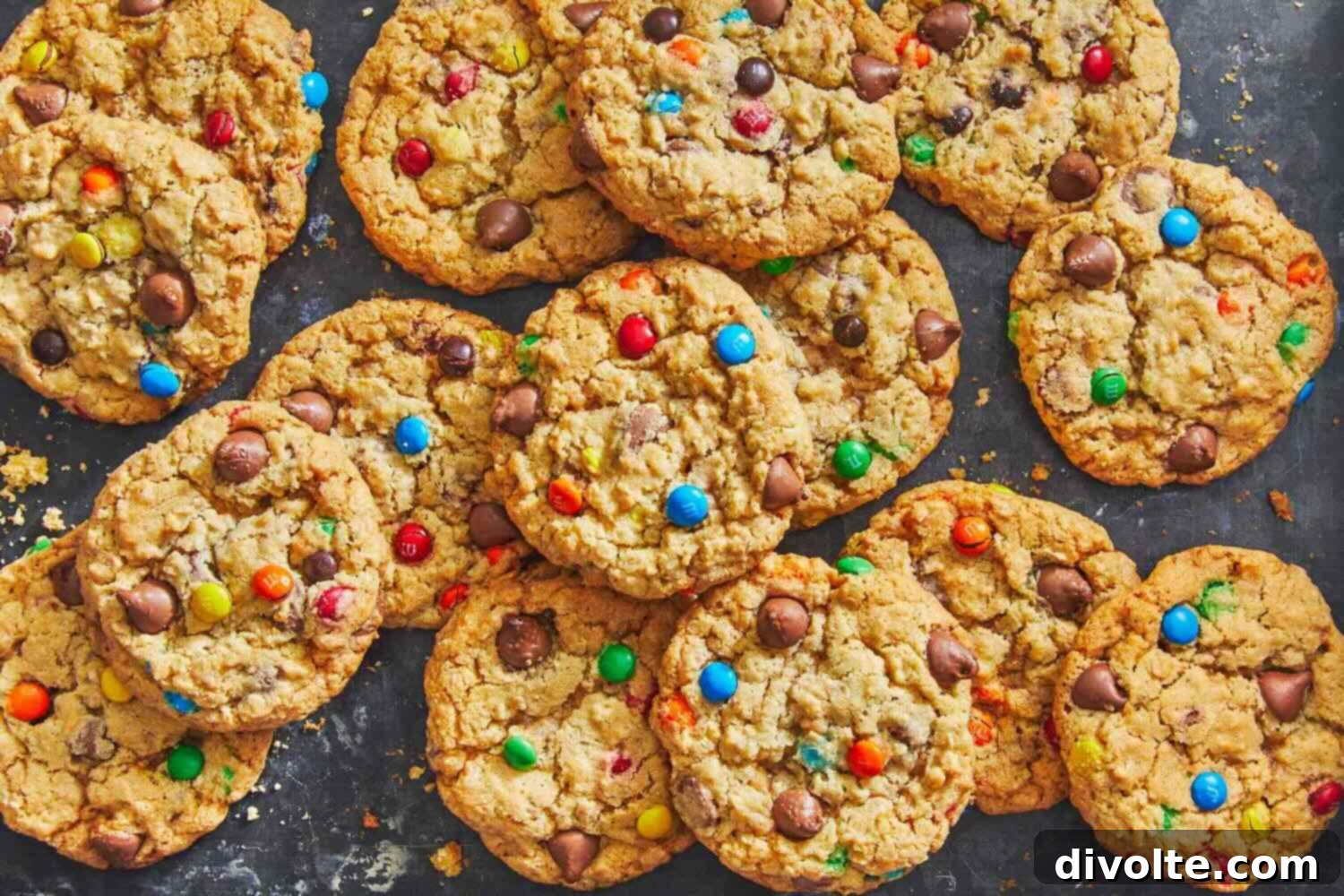 Delicious Monster Cookies Recipe with Chocolate Chips and M&Ms