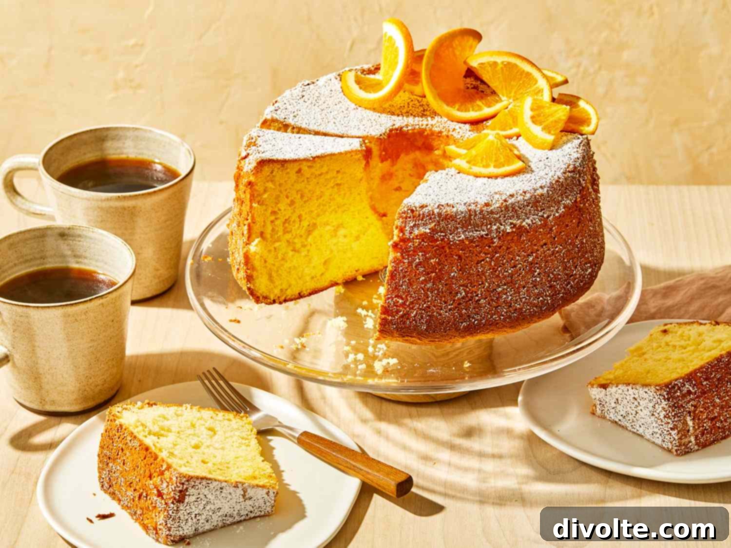 Sunshine Orange Sponge Cake 2 delicious-homemade-orange-sponge-cake-recipe
