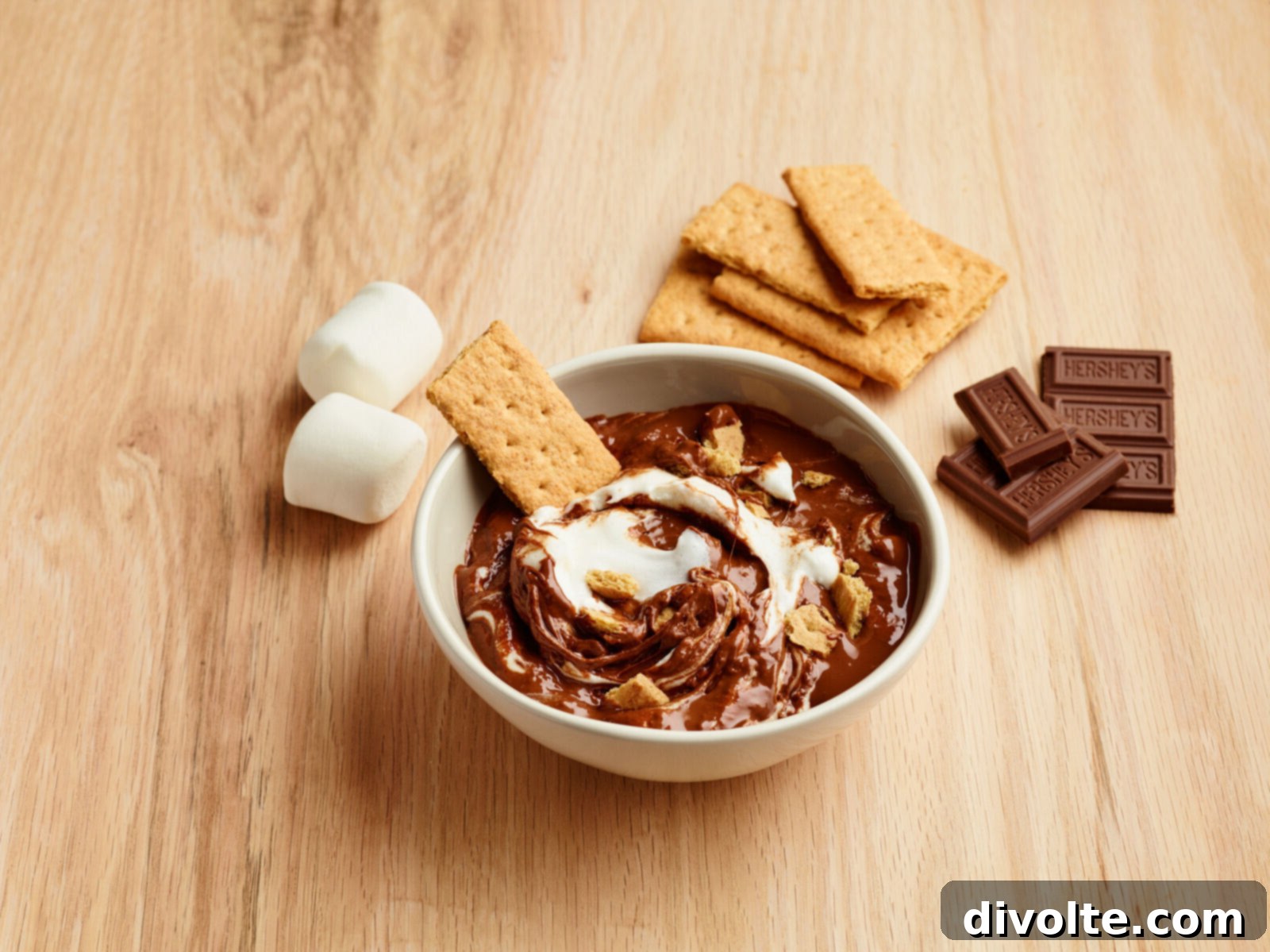 S'mores in a Cup with melted chocolate and golden marshmallows.