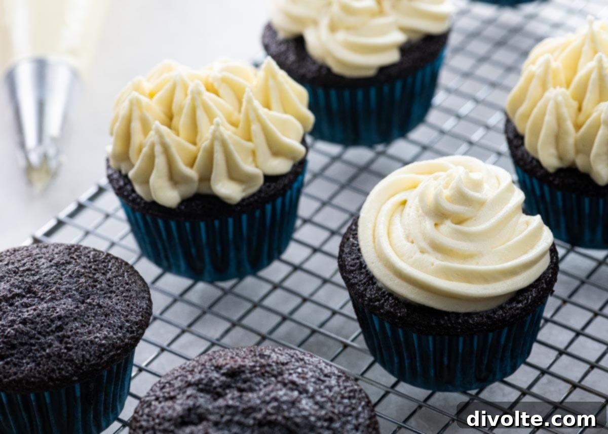 Delicious homemade cream cheese cupcakes with a smooth, creamy texture, perfect for dessert