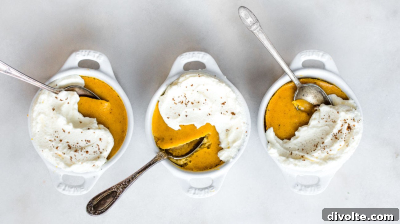 Delicious homemade pumpkin custard, perfect for fall and holidays