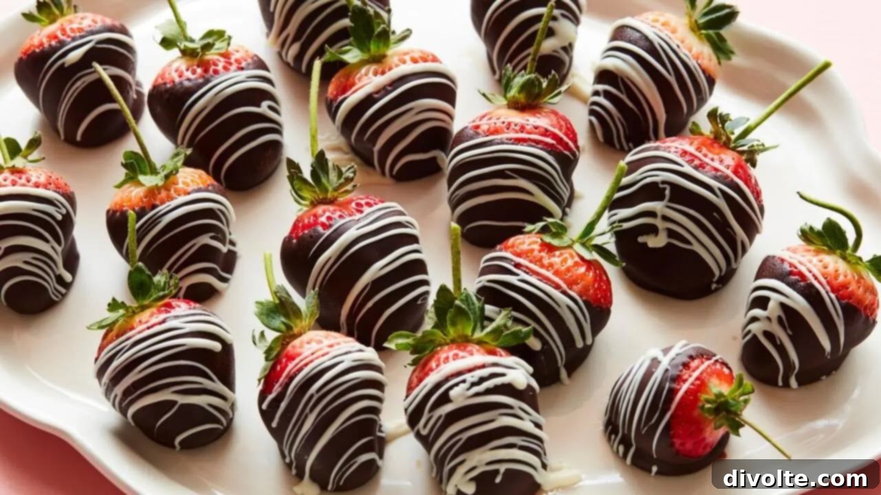 Easy Chocolate Dipped Strawberries Recipe Decadent dark chocolate dipped strawberries with a glossy finish
