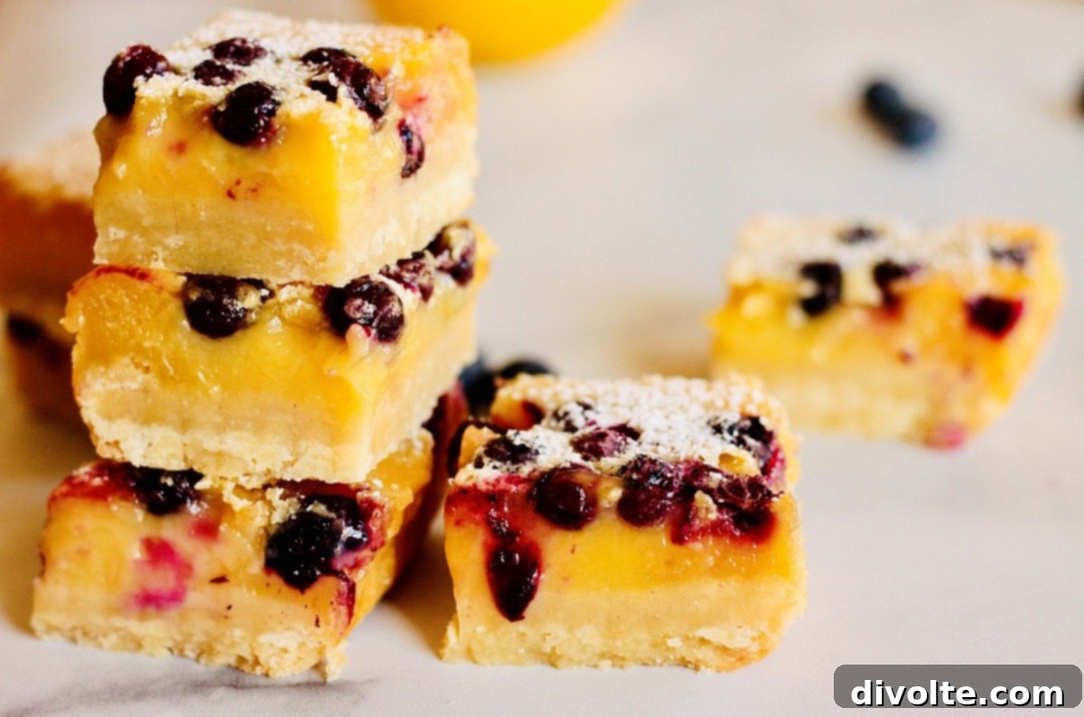 Homemade Blueberry Lemon Bars: A classic dessert with a vibrant twist
