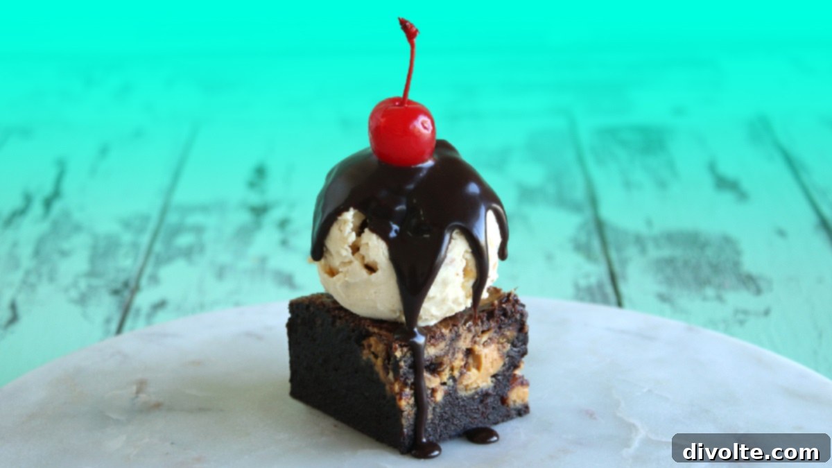 Decadent Peanut Butter Brownie Sundae 2 peanut-butter-brownie-sundae-recipe