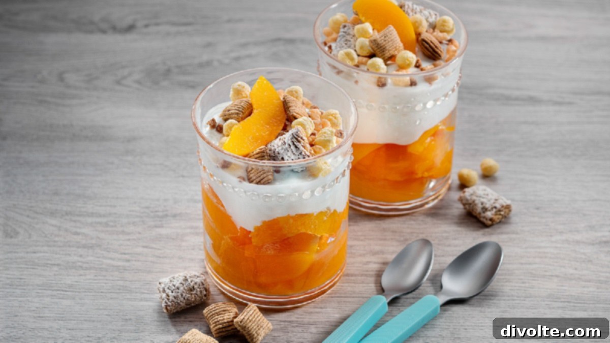 Sweet Summer Peach Parfait 2 Delicious Peach Parfait Layers