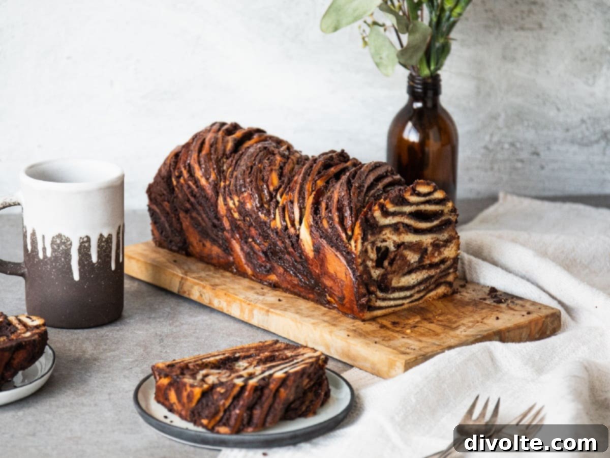 Homemade chocolate babka recipe with rich swirls