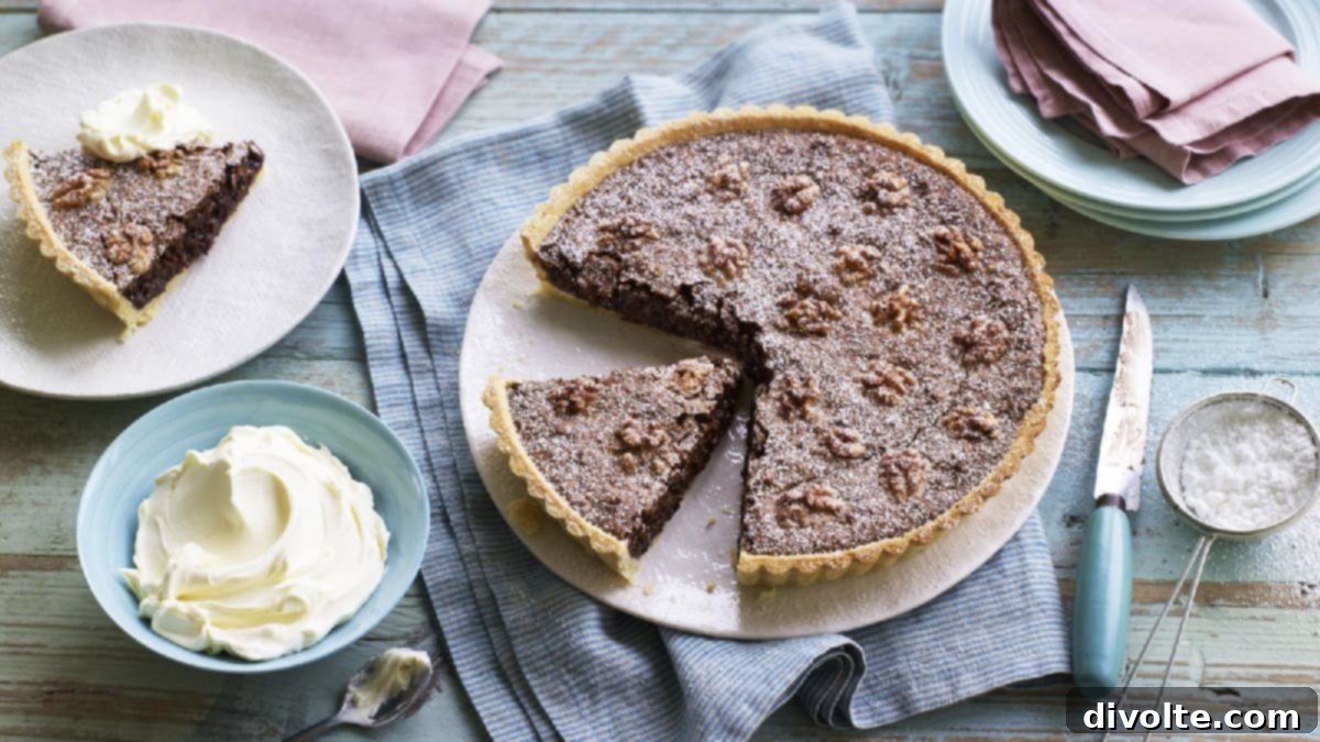 Decadent Chocolate Walnut Tart 2 chocolate-walnut-tart-recipe