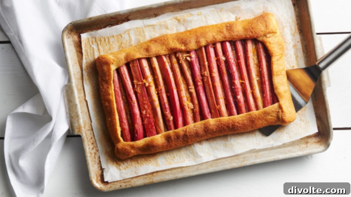 Delicious and Easy Rhubarb Tart Recipe with Golden Pie Crust