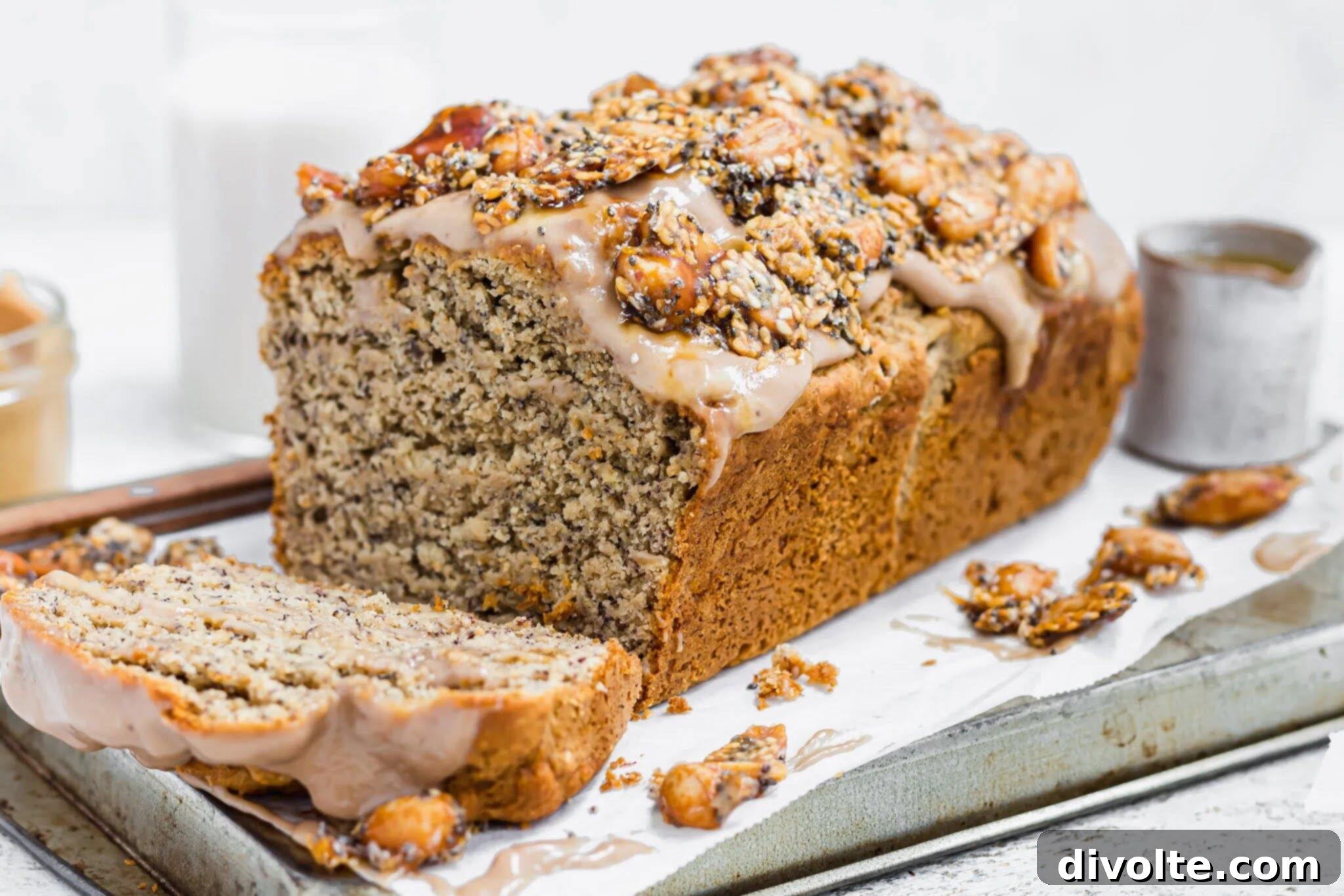 Peanut Butter Banana Bread Recipe - A delicious and moist banana bread with a hint of peanut butter.