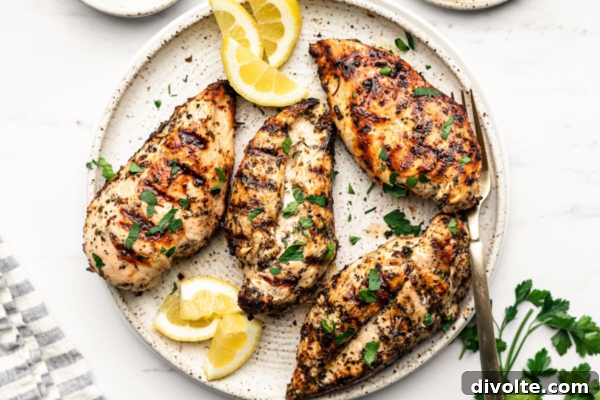 Tender Herb-Marinated Grilled Chicken 3 herb-marinated-grilled-chicken